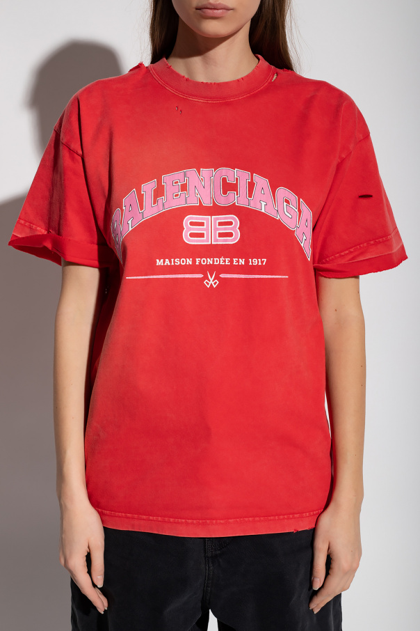 effect Balenciaga - shirt with vintage - Red T - Yohji